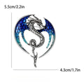 Alloy Enamel Flying Dragon Brooch Statement Animal Lapel Pin view 6