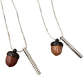 Copper Wood Acorn Long Pendant Sweater Necklace Geometric Vacation Style Jewelry view 5