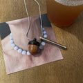 Copper Wood Acorn Long Pendant Sweater Necklace Geometric Vacation Style Jewelry view 4