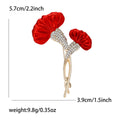 Alloy Rhinestone Carnation Brooch Pin For Womens Clothing Decoration view 5