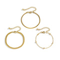 Style Metal Snake Bone Chain Bracelet Jewelry Set For Women Geometric Minimalist Bangles view 5
