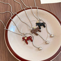 Light Luxury Iron Horse And Star Horseshoe Pendant Necklace For Women view 4