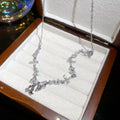 Sparkling Zircon Flower Bow Pendant Necklace For Women Copper Light Luxury Clavicle Jewelry view 4