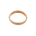 European American Metal Faceted Texture Round Open Bangle, Minimalist Fashion Jewelry view 5