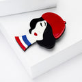 Acrylic Fashion Lady Brooch Pin For Creative Women's Apparel Decoration view 2