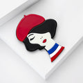 Acrylic Fashion Lady Brooch Pin For Creative Women's Apparel Decoration view 3