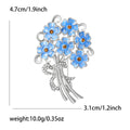 Alloy Rhinestone Enamel Hydrangea Brooch Pin For Women Decoration view 6