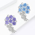 Alloy Rhinestone Enamel Hydrangea Brooch Pin For Women Decoration view 3