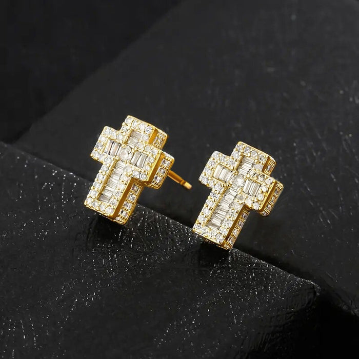 European American Geometric Stud Earrings For Women Niche Design Fashion Jewelry Accessories