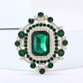Alloy Glass Rhinestone Brooch For Elegant Women's Clothing Decoration view 3