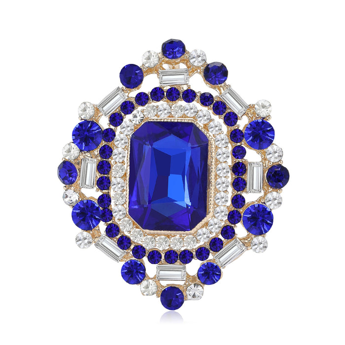 Alloy Glass Rhinestone Brooch For Elegant Women's Clothing Decoration