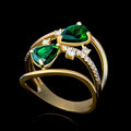 European American Waterdrop Line Ring With Delicate Minimalist Design, Light Luxury Fashion Jewelry view 1