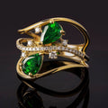 European American Waterdrop Line Ring With Delicate Minimalist Design, Light Luxury Fashion Jewelry view 2