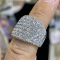Fashionable Half Eternity Zircon Ring For Women, Sparkling Light Luxury Heavy Work Finger Jewelry view 1