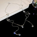 Light Luxury Copper Zircon Round Bead Pendant Layered Sweater Necklace view 4