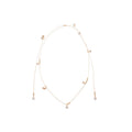 Light Luxury Copper Zircon Round Bead Pendant Layered Sweater Necklace view 5