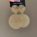 Alloy Hollow Round Pendant Drop Earrings, Vintage Court Style Geometric Ear Studs view 4