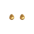 18K Gold Plated Brushed Metal Teardrop Stud Earrings Minimalist Style Commuter Jewelry view 5