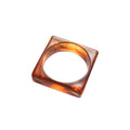 Western Style Acrylic Marbled Square Round Bangle, Minimalist Unique Geometric Fashion Bracelet view 5