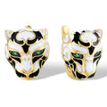 New Design Leopard Head Ear Cuff Earrings For Women Niche Bold Fashion Statement Ear Jewelry view 2