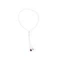 Maillard Style Tiger Eye Teardrop Pendant Adjustable Sweater Necklace For Women view 5