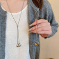 Maillard Style Tiger Eye Teardrop Pendant Adjustable Sweater Necklace For Women view 1
