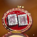 Princess Style Pink Stud Earrings For Women With Sparkling Micro Pave Light Luxury Design view 4
