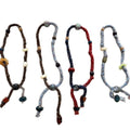 Bohemian Cotton Rope Woven Resin Round Bead Adjustable Sweater Necklace For Women view 5