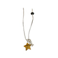 Vintage Stainless Steel Stone Cross Star Beaded Maillard Style Sweater Necklace view 5