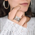 Vintage Twisted Braided Ring For Women With Niche Linear Multi Layer Fashion Design view 3