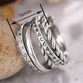 Vintage Twisted Braided Ring For Women With Niche Linear Multi Layer Fashion Design view 4