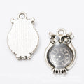 Detailed Owl Clock Face Metal Charm Pendant in Four Styles view 8