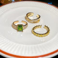 18K Gold Plated Zircon Round Open Ring For Women view 2
