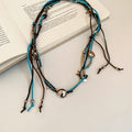 Vintage Bohemian Braided Suede Metal Sweater Necklace Multi Wear Ethnic Waist Chain view 2