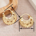 Women Heart Hollow Metal Ear Cuffs Glossy New Chinese Ethnic Style Gentle Jewelry Earrings view 2