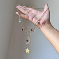 Light Luxury Alloy Rhinestone Star Moon Pendant Sweater Necklace For Women view 4