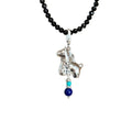 Artificial Crystal Beaded Horse Pendant Necklace Adjustable Minimalist Clavicle Sweater Chain For Women view 5