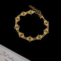 European Style Alloy Heart Hollow Cloud Bangle Minimalist Metallic Fashion Bracelet view 4