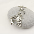 Metal Horse Head Keychain Key Ring Bag Charm Gift view 3