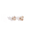 Elegant French Tea Crystal Firework Studs With Alloy Silver Pin, Square Zircon Rhinestone Cluster Earrings view 5