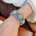 Vintage Acrylic Geometric Diamond Stretch Bangle Niche Retro Style Statement Bracelet view 1