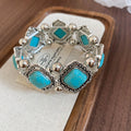 Vintage Acrylic Geometric Diamond Stretch Bangle Niche Retro Style Statement Bracelet view 2