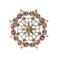 Alloy Rhinestone Sunflower Brooch Pin For Colorful Outfit Accessories view 1