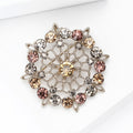 Alloy Rhinestone Sunflower Brooch Pin For Colorful Outfit Accessories view 2