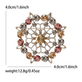 Alloy Rhinestone Sunflower Brooch Pin For Colorful Outfit Accessories view 5