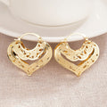 Korean Elegant Heart Shape Hollow Ear Cuffs For Women, Chinese Style Fashion Jewelry Accessories Earrings view 1