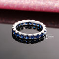 Simple Round Row Rhinestone Ring, Four Prong Setting Korean Geometric Commuter Jewelry view 4