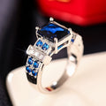 Women's Square Micro Pave Ring, Palace Style Four Prong Quadrilateral Jewelry With Premium Finish view 5