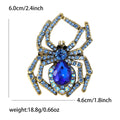 Alloy Rhinestone Spider Brooch Pin For Halloween Sweater Decoration view 6
