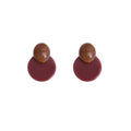 Korean Luxury Geometric Round Acrylic Color Contrast Drop Earrings Elegant Minimalist Fashion Earrings view 5